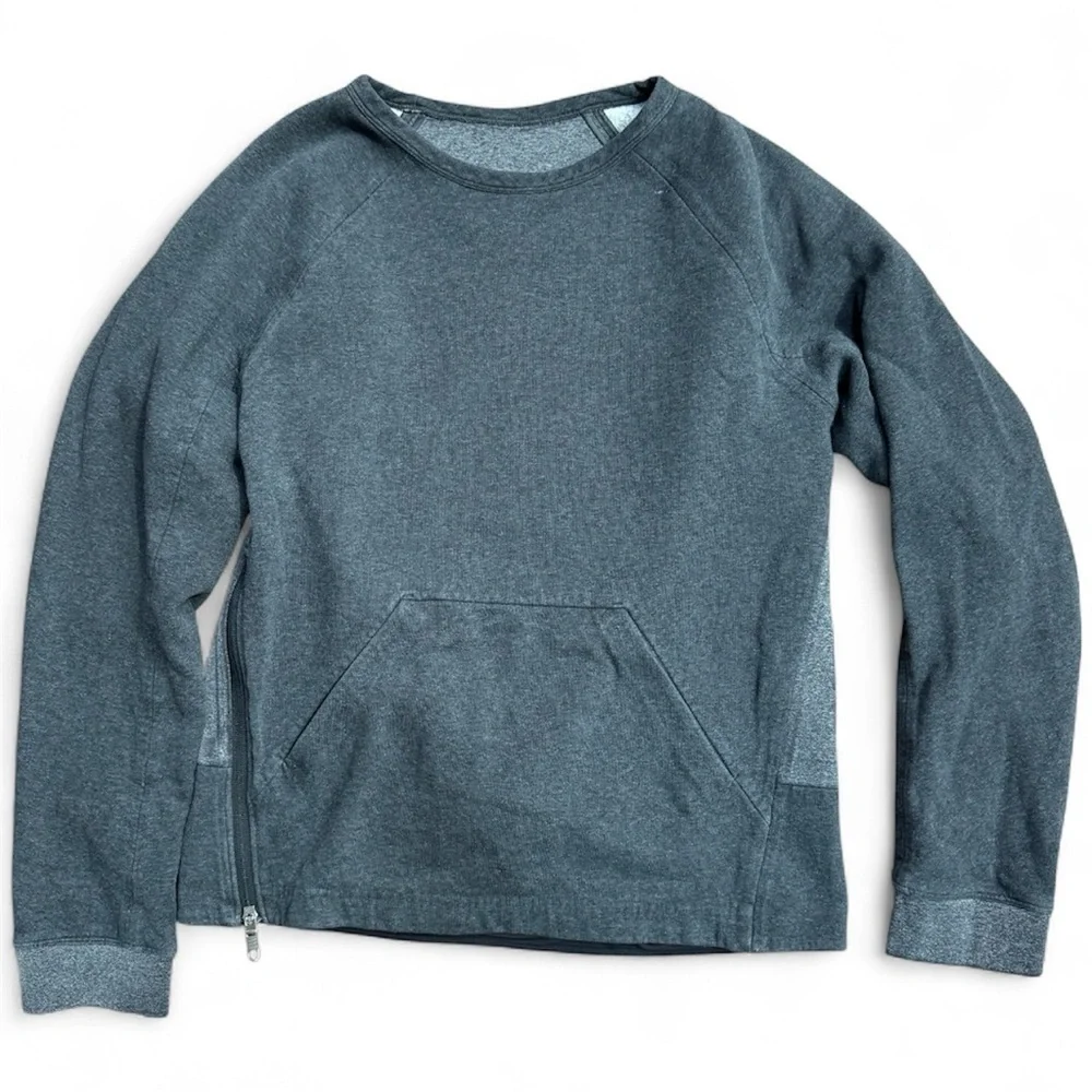 Lululemon Gray Sweatshirt with Side Zipper Small